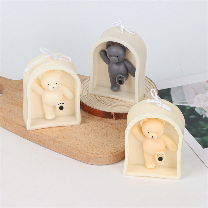 Photo Frame Bear Candle