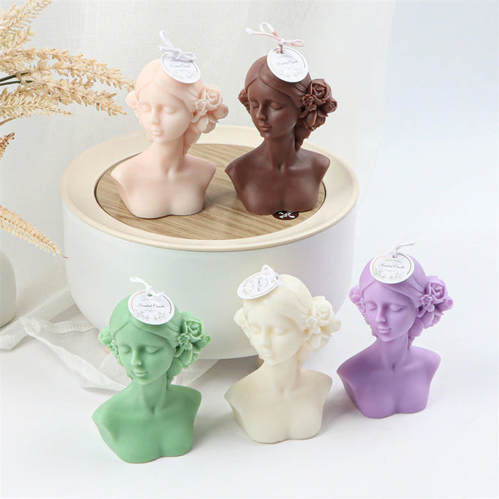 Creative Floral Portrait Candles