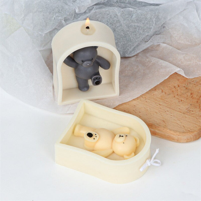 Photo Frame Bear Candle