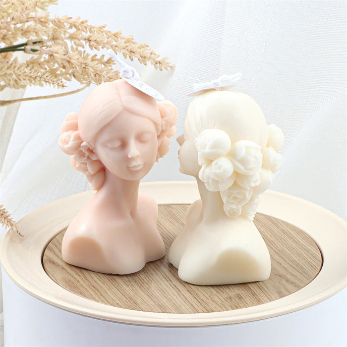 Creative Floral Portrait Candles