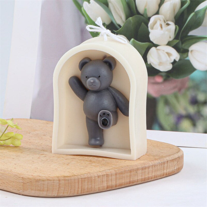 Photo Frame Bear Candle