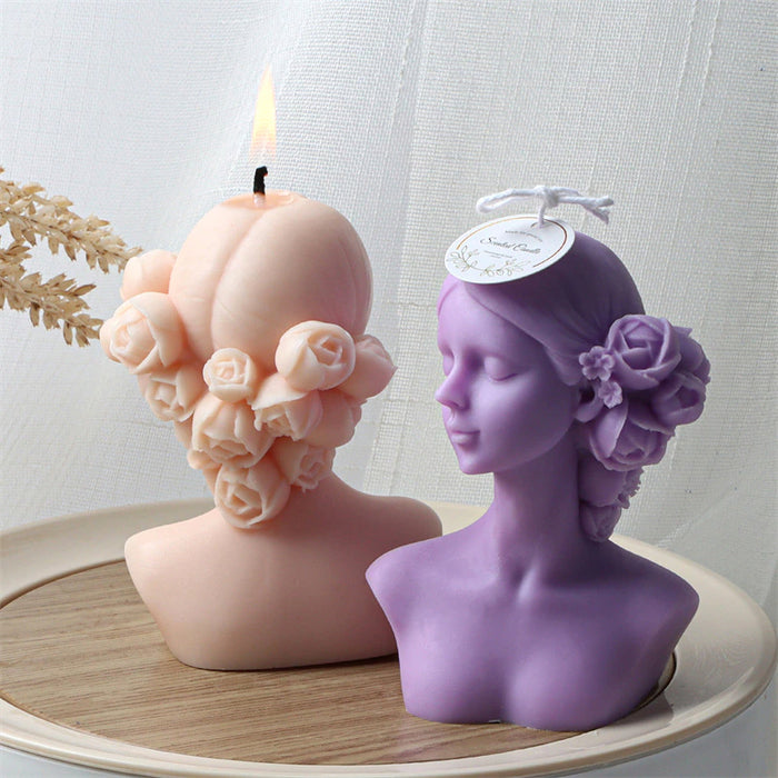 Creative Floral Portrait Candles